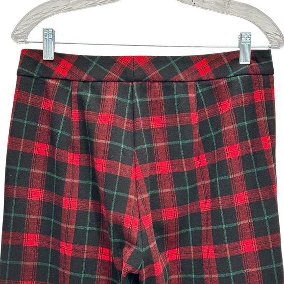 NEW J. McLaughlin Plaid Broderick Pants Red Black & Green Holiday Slacks Size 8 - Picture 5 of 8